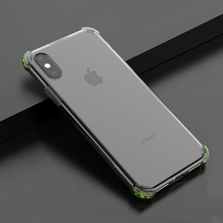 

Hoco Ice Shield Series Four-corner Anti-collision Airbag Design TPU Case for iPhone XS Max (Transparent Black)
