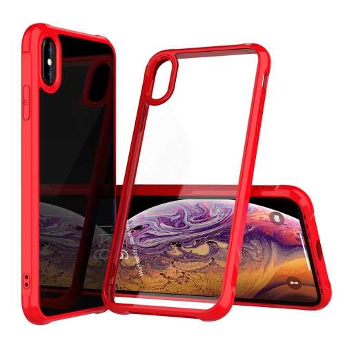 

Transparent Acrylic + TPU Airbag Shockproof Case for iPhone XS Max (Red)