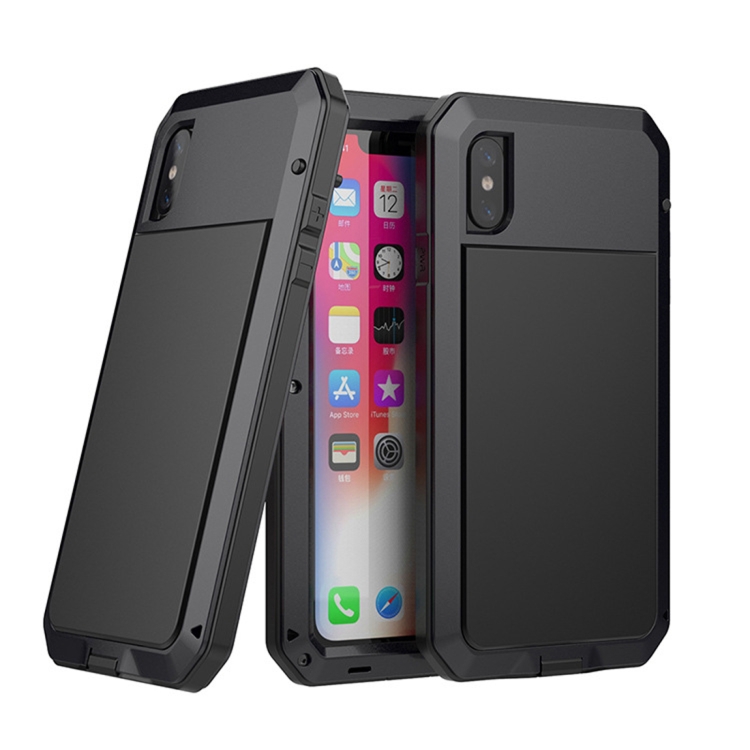 

Metal Shockproof Waterproof Protective Case for iPhone XS Max (Black)