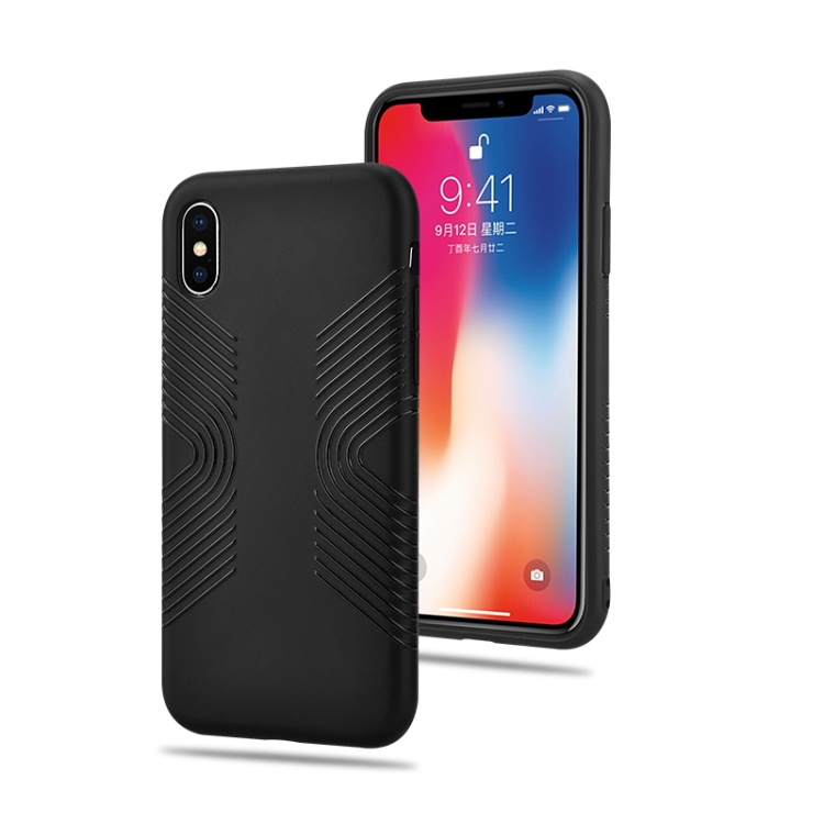 

Solid Color Anti-slip Shockproof TPU Case for iPhone XS Max (Black)