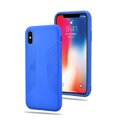 

Solid Color Anti-slip Shockproof TPU Case for iPhone XS Max (Blue)