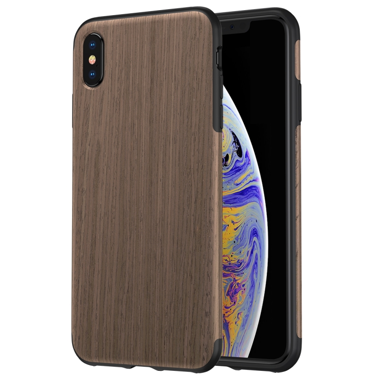 

ROCK Black Rose Wood Texture TPU Case for iPhone XS Max