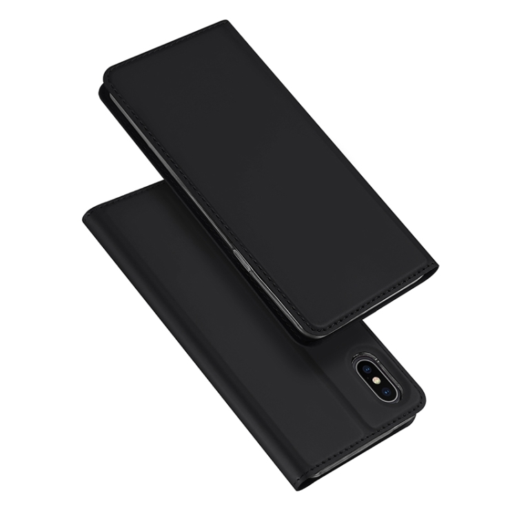 

DUX DUCIS Skin Pro Series Horizontal Flip PU + TPU Leather Case for iPhone XS Max, with Holder & Card Slots (Black)