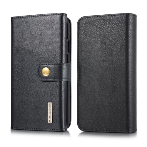 

DG.MING Triple Fold Crazy Horse Texture Magnetic Horizontal Flip Leather Case for iPhone XS Max, with Holder & Card Slots & Wallet (Black)