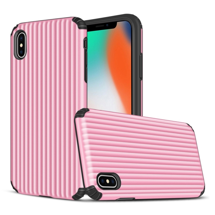 

Travel Box Shape TPU + PC Protective Case for iPhone XS Max (Pink)