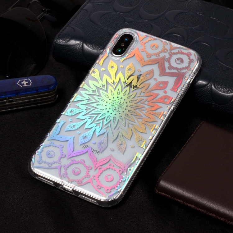 

IMD Process Colorful Laser Transparent Clear TPU Case for iPhone XS Max