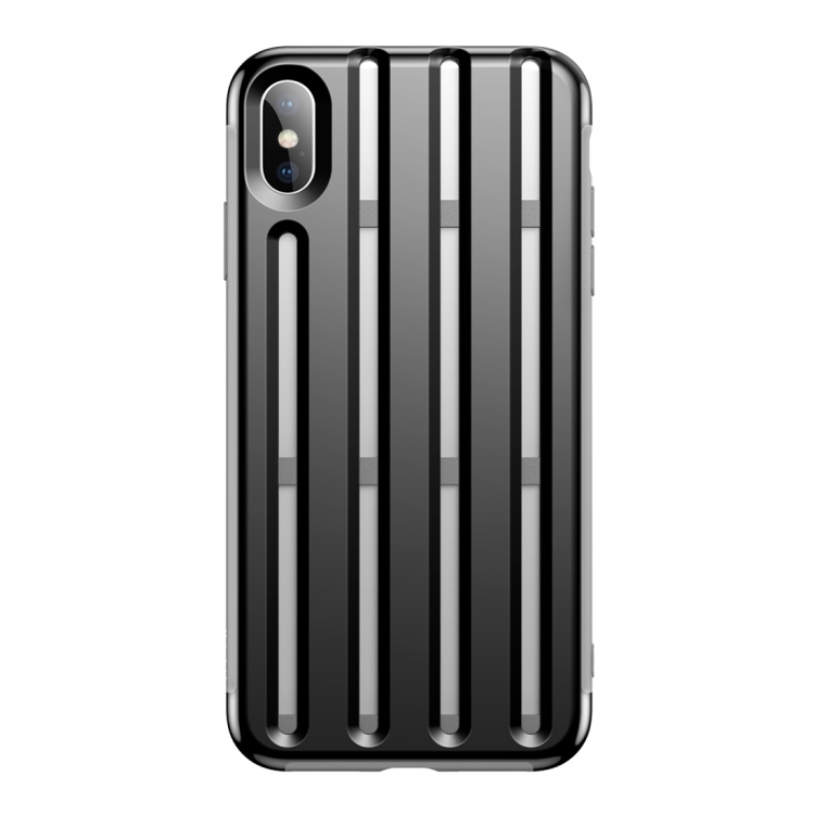 

Baseus Hollow-ed Out Bike Helmet Design Heat Dissipation TPU Case for iPhone XS Max(Black)