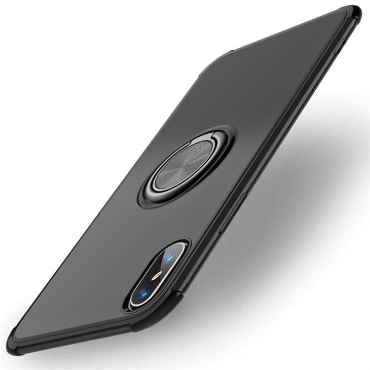 

Shockproof TPU Protective Case for iPhone XS Max, with Holder (Black)