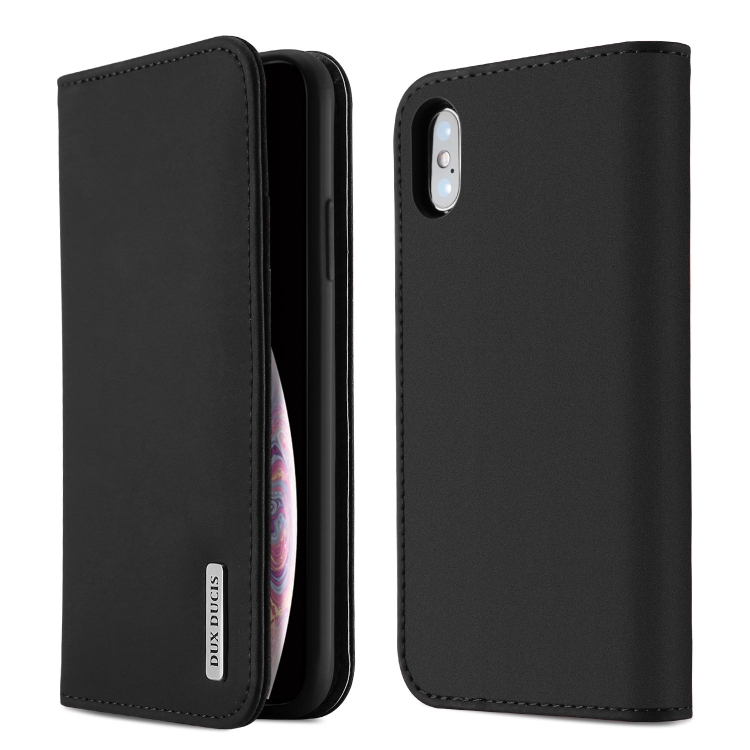 

DUX DUCIS WISH Series TPU + PU + Leather Case for iPhone XS Max, with Card Slots & Wallet (Black)