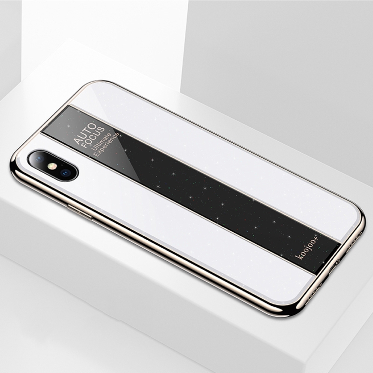 

Electroplated Mirror Glass Case for iPhone XS Max (White)