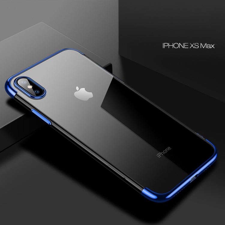 

CAFELE Ultra-thin Electroplating Soft TPU Shockproof Protective Case for iPhone XS Max(Blue)