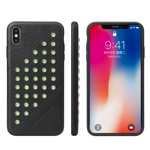 

Star Series Retro Crazy Horse Texture PU Leather Case for iPhone XS Max (Black)