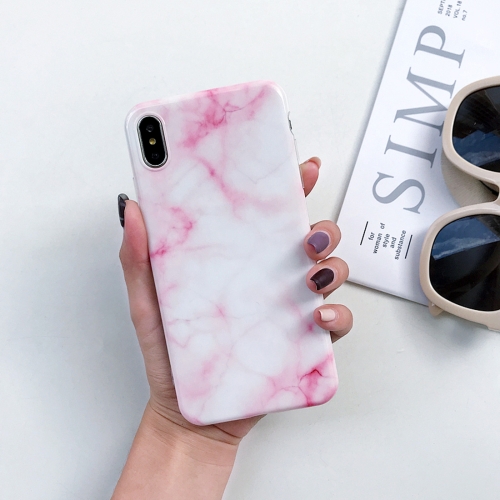 

Full Coverage Glossy Marble Texture Shockproof TPU Case for iPhone XS Max (Flesh Color)