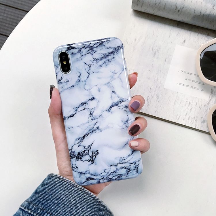 

Full Coverage Glossy Marble Texture Shockproof TPU Case for iPhone XS Max