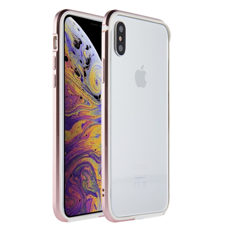 

SULADA Shockproof TPU + Aluminum Alloy Frame Case for iPhone XS Max (Pink)