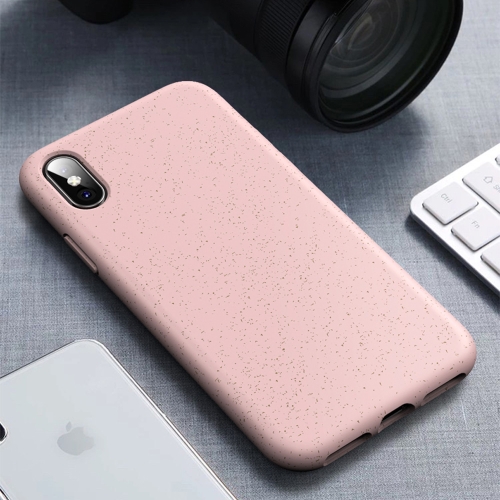 

Starry Series Shockproof Straw Material + TPU Protective Case for iPhone XS Max (Pink)