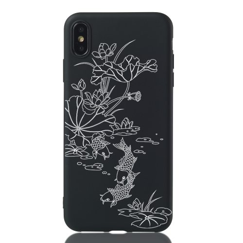 

Lotus Pond Painted Pattern Soft TPU Case for iPhone XS Max