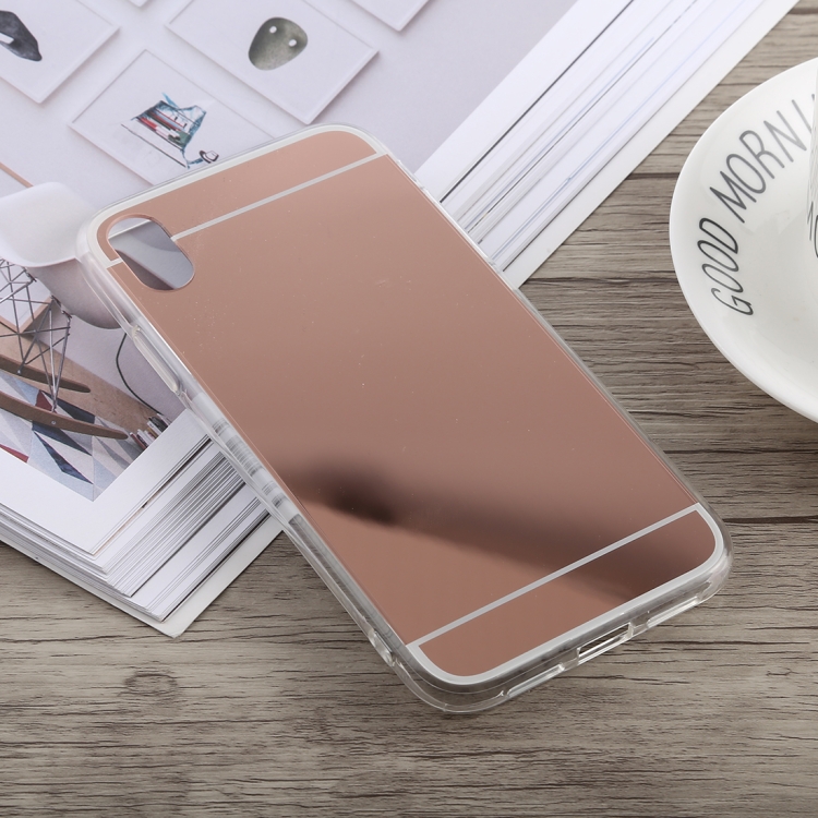 

Acrylic + TPU Electroplating Mirror Case for iPhone XS Max (Rose Gold)