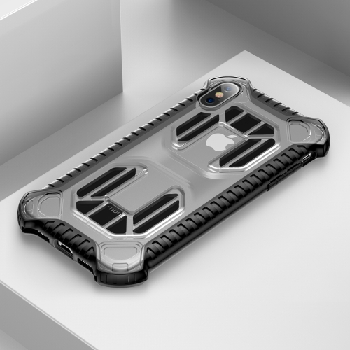 

Baseus Cold Front Cooling A Mecha with Double Engine Heat Dissipating Shockproof PC+TPU Case for iPhone XS Max(Transparent)
