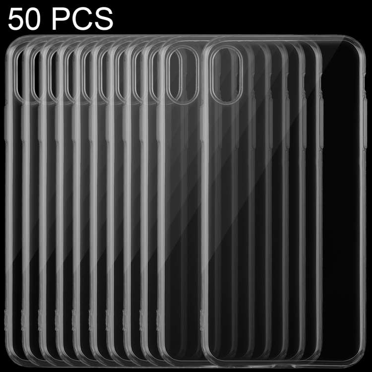 

50 PCS 0.75mm TPU Ultra-thin Transparent Case for iPhone XS Max