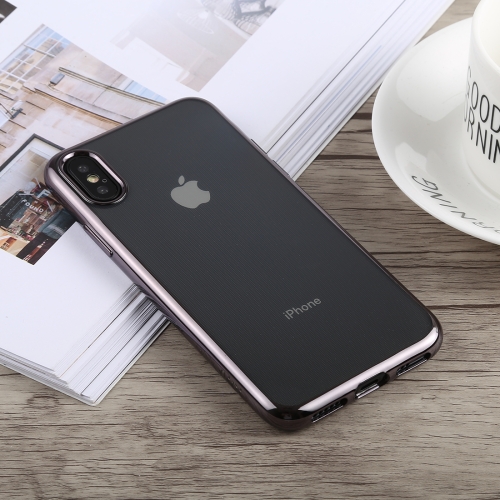 

TOTUDESIGN Jane Series Electroplating TPU Case for iPhone XS Max(Grey)