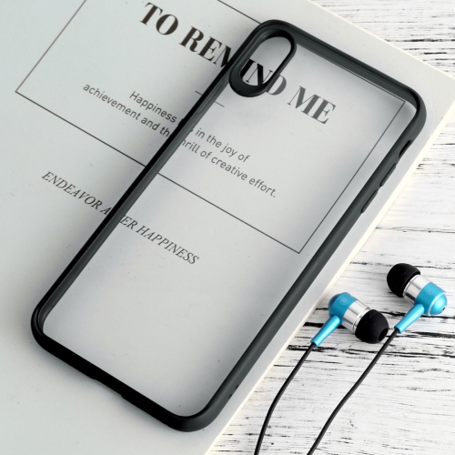 

Shockproof Pure Color Border Acrylic + TPU Protective Case for iPhone XS Max (Black)