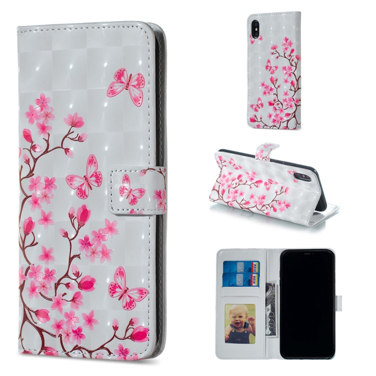 

Butterfly Love Flower Pattern Horizontal Flip Leather Case for iPhone XS Max, with Holder & Card Slots & Photo Frame & Wallet
