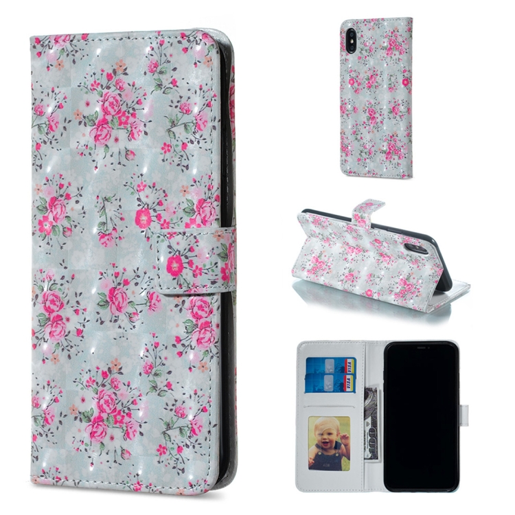 

Rose Pattern Horizontal Flip Leather Case for iPhone XS Max, with Holder & Card Slots & Photo Frame & Wallet