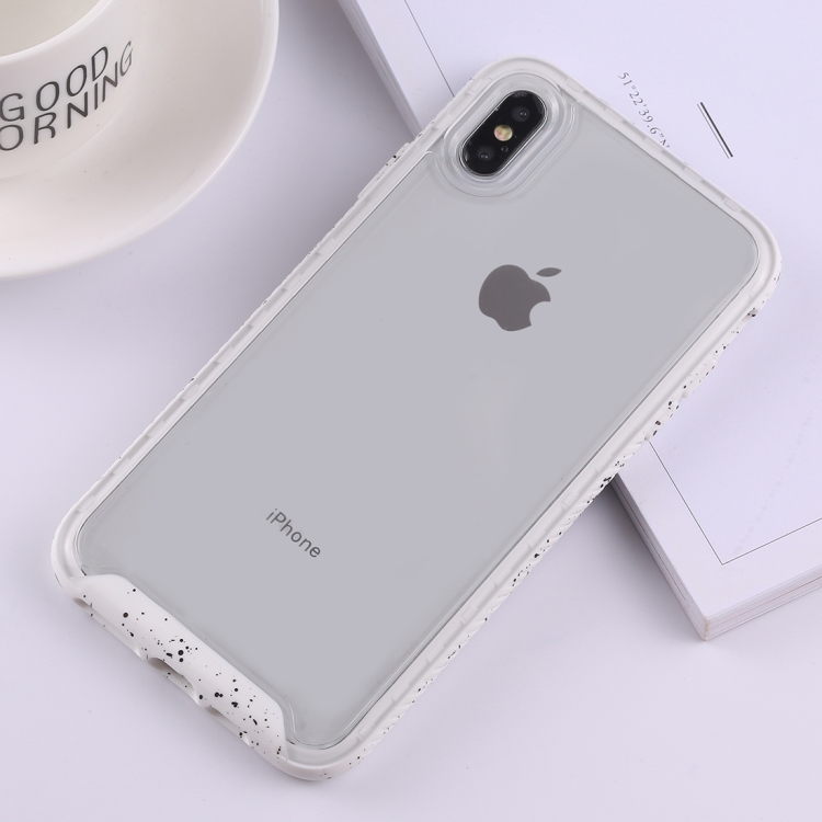 

Two-color Frame Acrylic PC Case for iPhone XS Max (White)
