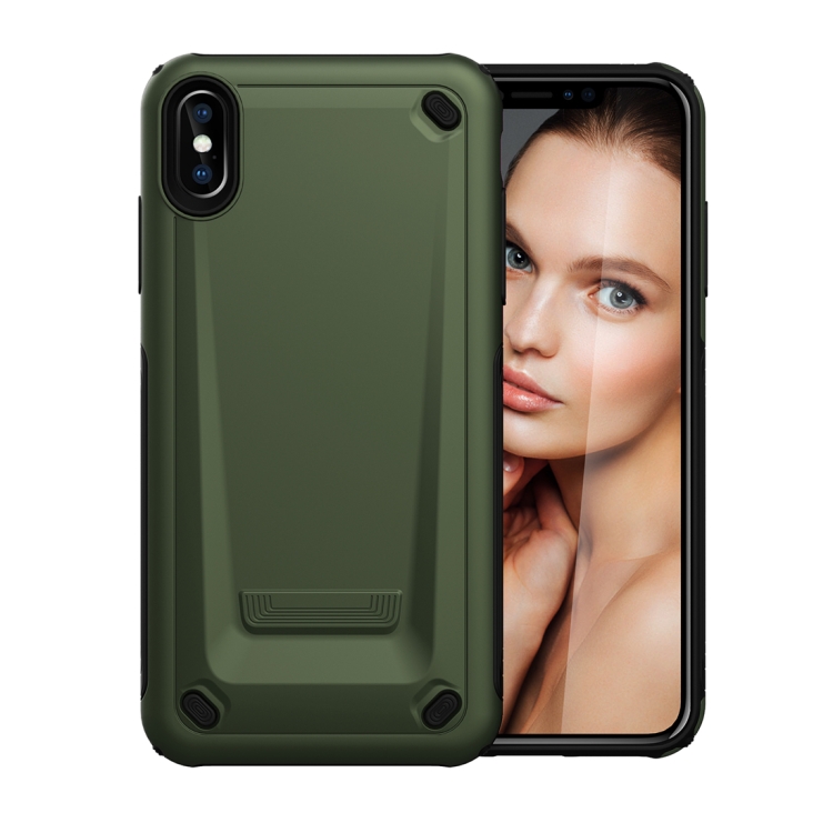 

Ultra-thin TPU+PC Mechanic Shockproof Protective Case For iPhone XS Max(Army Green)