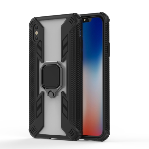 

Iron Warrior Shockproof TPU + PC Protective Case for iPhone XS Max, with 360 Degree Rotation Holder(Black)