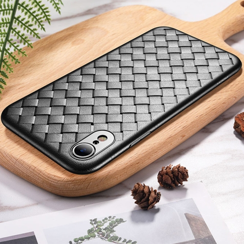 

ROCK Slim Weave Style TPU Soft Case for iPhone XR (Black)