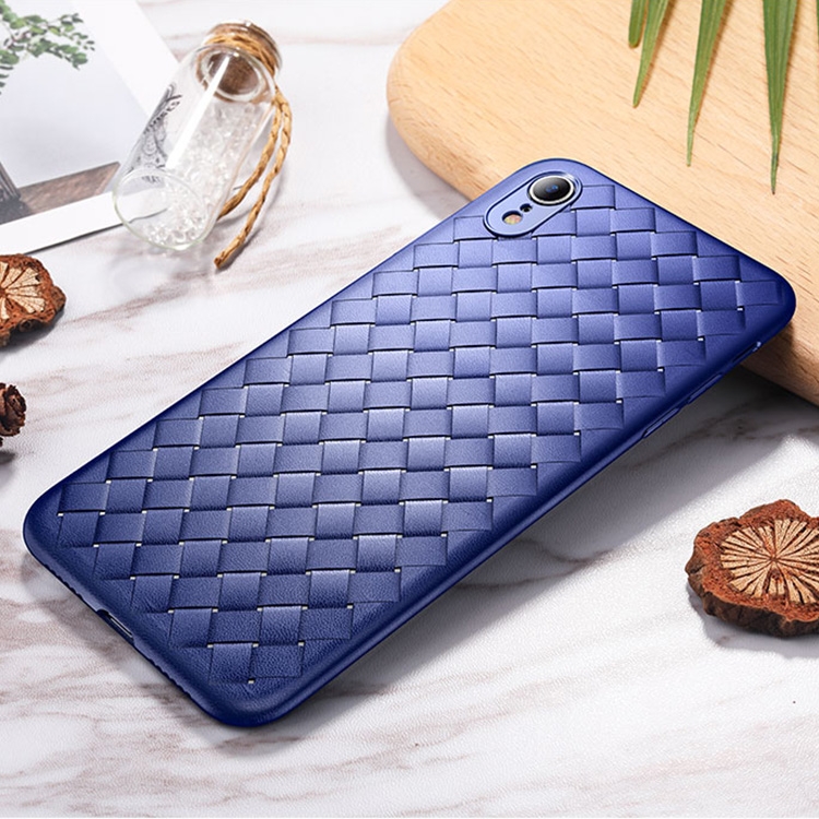 

ROCK Slim Weave Style TPU Soft Case for iPhone XR (Blue)