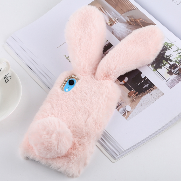 

Cute Rabbit Ears Style Plush Case for iPhone XR (Pink)