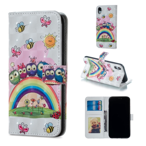 

Owl Family Pattern Horizontal Flip Leather Case for iPhone XR, with Holder & Card Slots & Photo Frame & Wallet