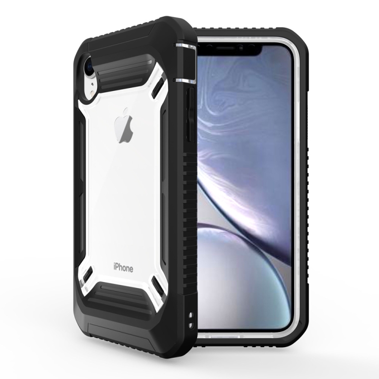 

Solid Color Transparent Shockproof PC+ TPU Case for iPhone XR (Black)