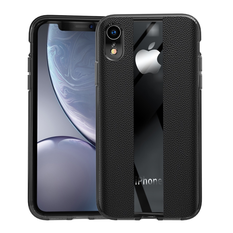 

Anti-slip Leather + TPU Protective Case for iPhone XR (Black)