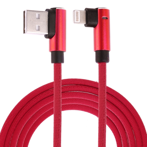 

2m USB to 8 Pin Double Elbow Data Sync Charging Cable (Red)