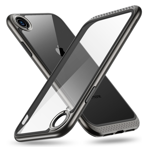 

ESR Bumper Hoop Lite Series PC + TPU Solid Frame Transparent Case for iPhone XR(Black)