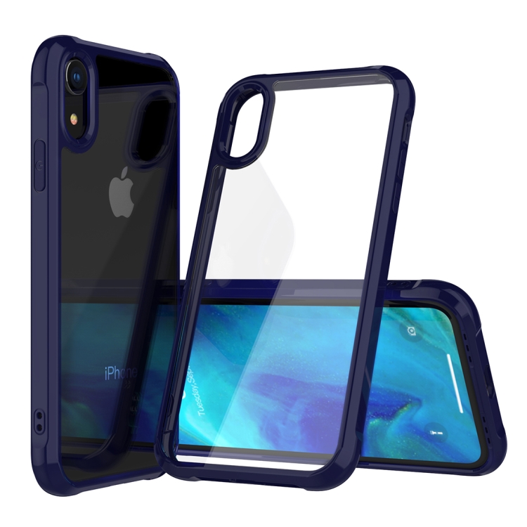 

Transparent Acrylic + TPU Airbag Shockproof Case for iPhone XR (Blue)
