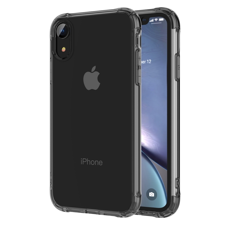

Transparent TPU Airbag Shockproof Case for iPhone XR(Black)
