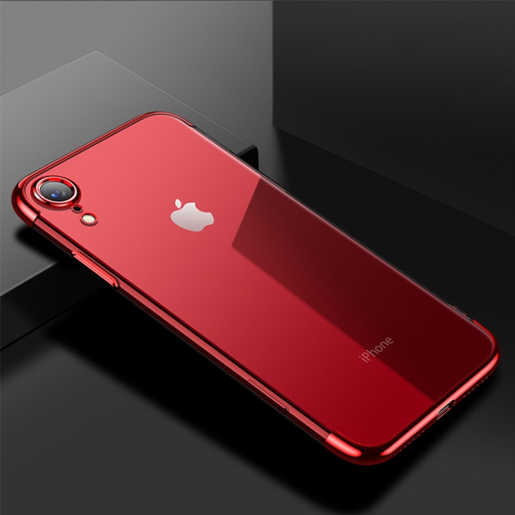 

CAFELE Ultra-thin Electroplating Soft TPU Shockproof Protective Case for iPhone XR(Red)