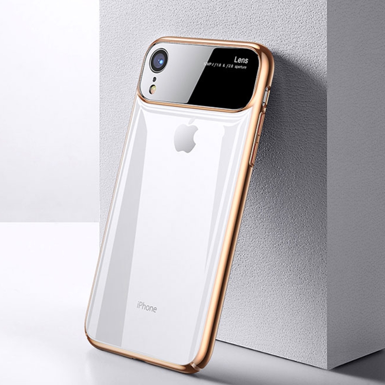 

TOTUDESIGN Magic Mirror Series Shockproof PC + Glass Protective Case for iPhone XR (Gold)