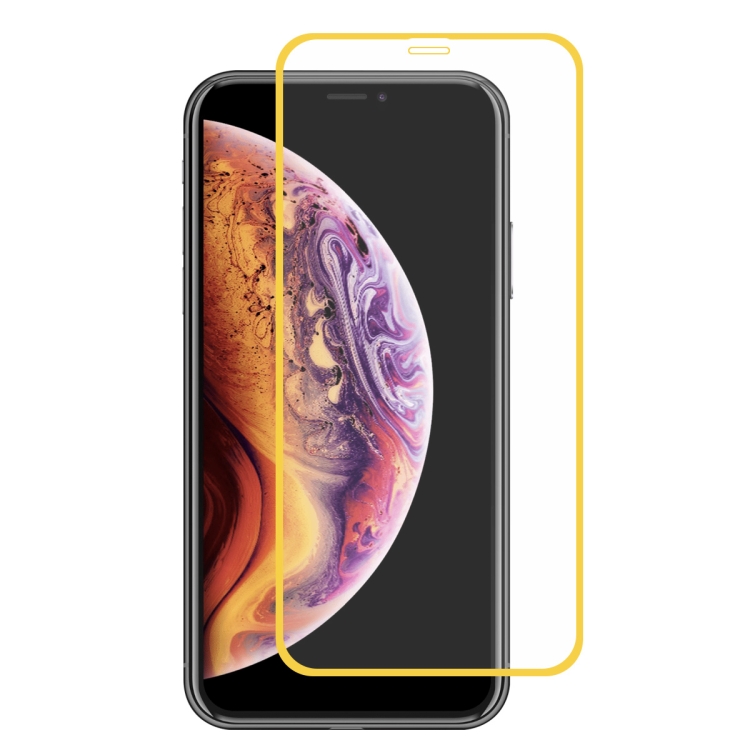 

ENKAY Hat-Prince Full Glue 0.26mm 9H 2.5D Full Screen Tempered Glass Film for iPhone 11 / XR(Yellow)