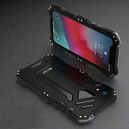 

Gundam Rugged Armor Metal + TPU Protective Case for iPhone XR(Black)