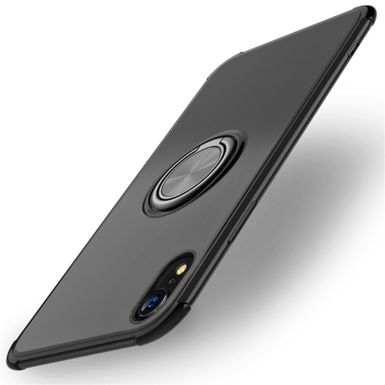 

Shockproof TPU Protective Case for iPhone XR, with Holder (Black)