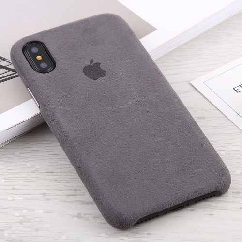 

Suede PC Protective Back Cover Case for iPhone XR(Grey)
