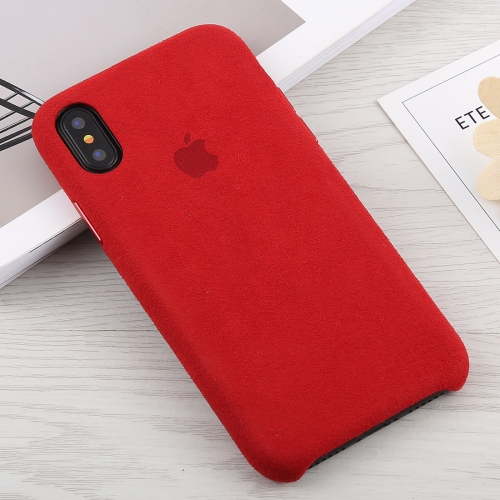 

Suede PC Protective Back Cover Case for iPhone XR(Red)