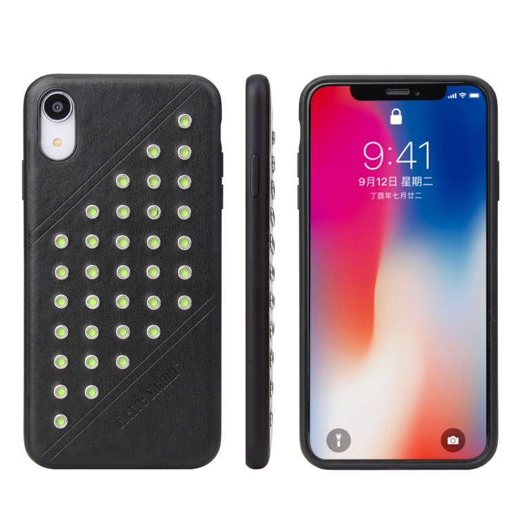

Star Series Retro Crazy Horse Texture PU Leather Case for iPhone XR (Black)