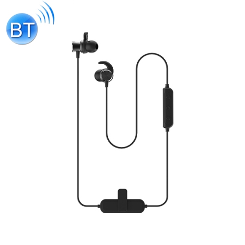 

WK BD290 Bluetooth 5.0 Lavalier Magnetic Adsorption Wired Control Wireless Sports Bluetooth Earphone, Support Call (Black)